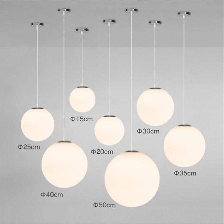 Современная простая молочно-белая стеклянная люстра с одной головкой E27, светодиодная люстра для гостиной, столовой, спальни, кухни, освещение