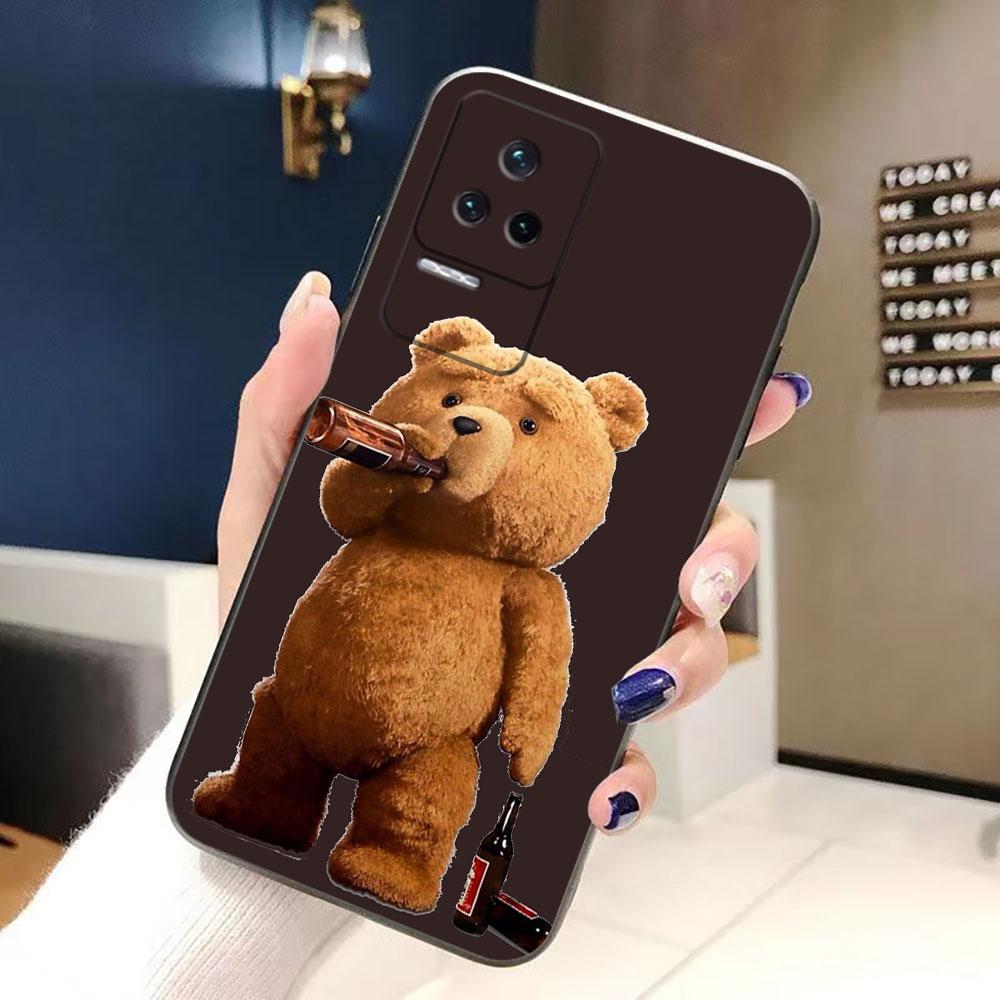 Милый Чехол-Телефон с Плюшевыми Мишками Для Redmi K60 K40 Gaming K30 13C 12C 12 10 10C 9T 9C 9A 9 8 7 6 A1 A2 Силиконовый Чехол Funda Обложка