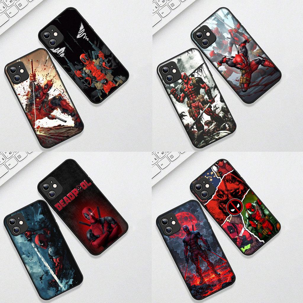 Чехол для телефона Deadpool Marvel для Apple iPhone 16 15 14 11 Pro Max 7 8 Plus SE2 SE3 SE 2022 2020
