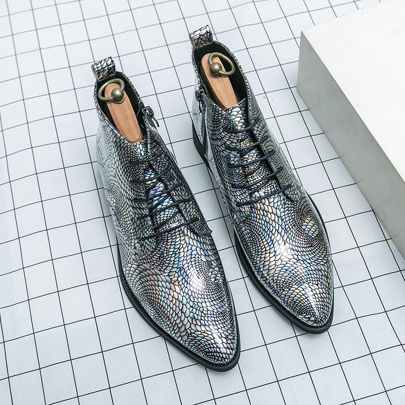 Fashion Men's Classic Retro Chelsea Boots Mens British Fashion Trends Leather Ankle Boot Mens Casual Short Boots Street Party Plus Sizes