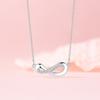 Original Infinite Mobius Ring Zircon Necklace Women's Accessories Ins Cold Wind Light Luxury Stainless Steel Clavicle Chain Tide