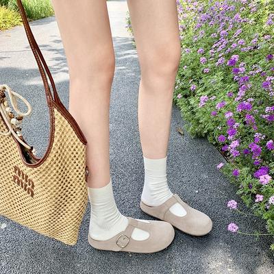 [] Маленькая молочная сумка~ внутренняя высота увеличена ретро сумка с пряжкой голова Мэри Джейн тапочки женские полушлепанцы