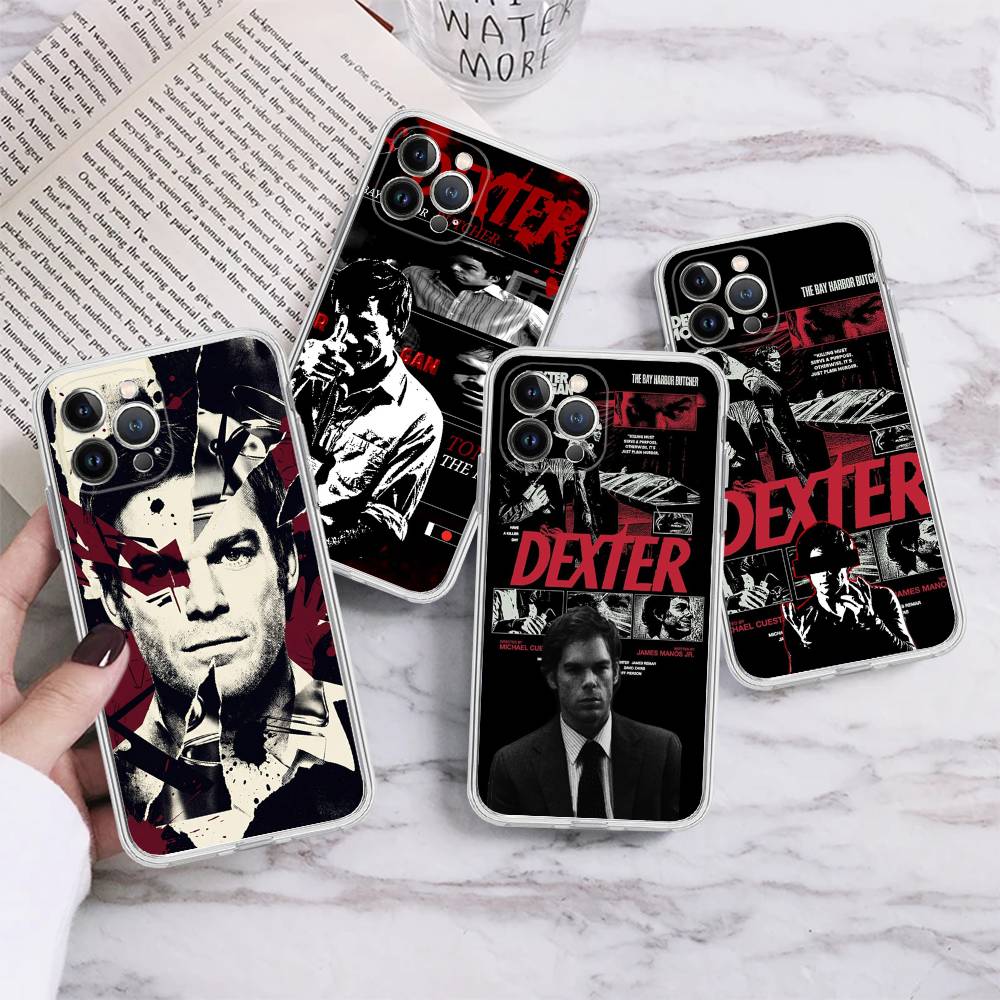 Декстер Морган Для IPhone 17 16 15 14 13 12 11 Pro Max Plus Прозрачный Мягкий ТПУ Чехол для Телефона
