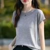 Women's Wool Short-sleeved Pullover 50% Silk 50% Wool Spring and Summer Wool Sleeveless Vest Soft and Comfortable