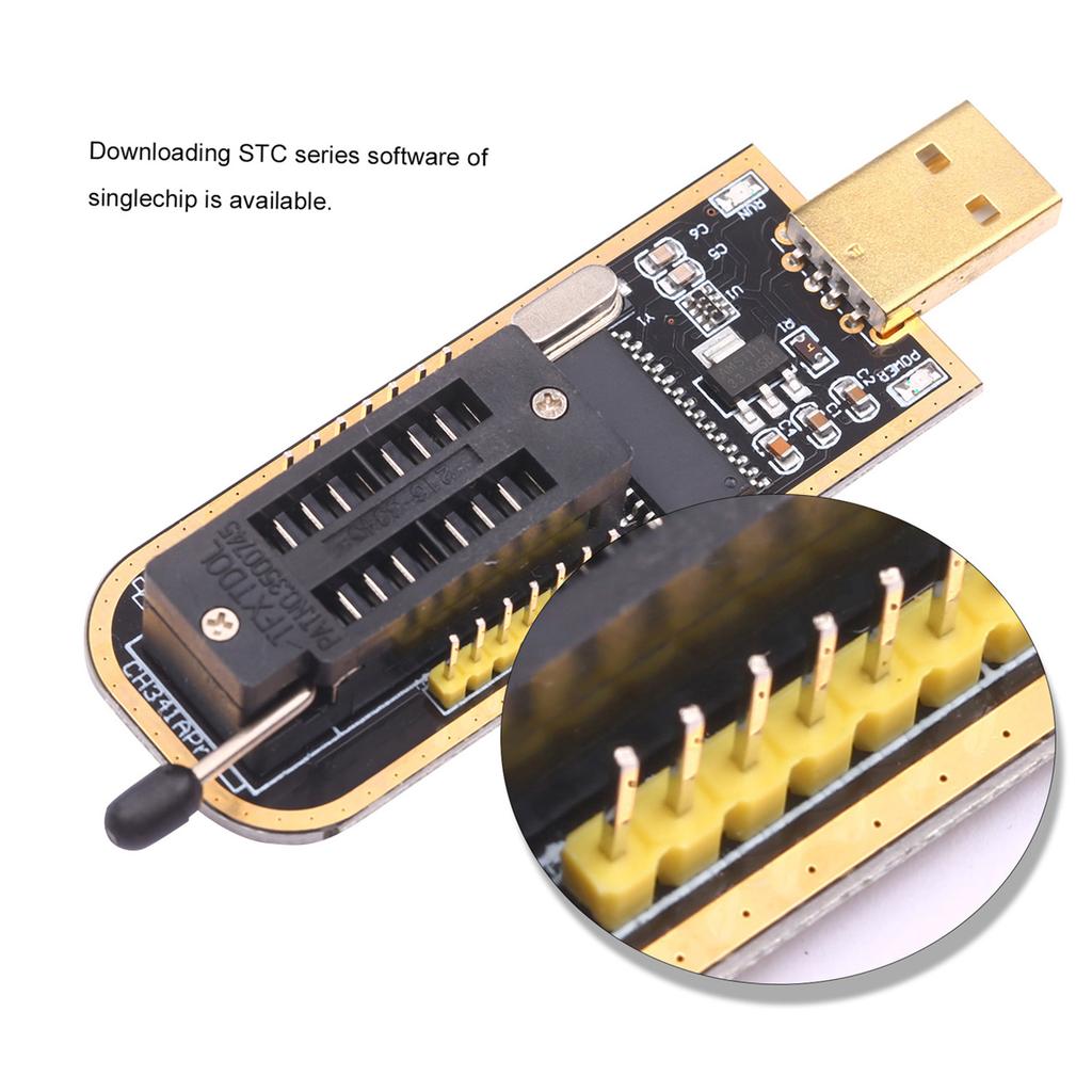 CH341A USB Programmer EEPROM BIOS Flasher Programmable Logic Circuits with SOP8 Flash Clip Suitable for 24 25 Series