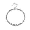 Italian Handcrafted 925 Sterling Silver Bead Ball Chain Bracelet Exquisite 3/4/5/6mm Diamonds Gold Plated Bangles for Women Men