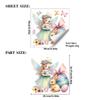 1 Sheet Cute Rabbit Egg Decals Easter Stickers Angel Rabbit Showcase Entrance Glass Electrostatic Patch Easter Party Decoration