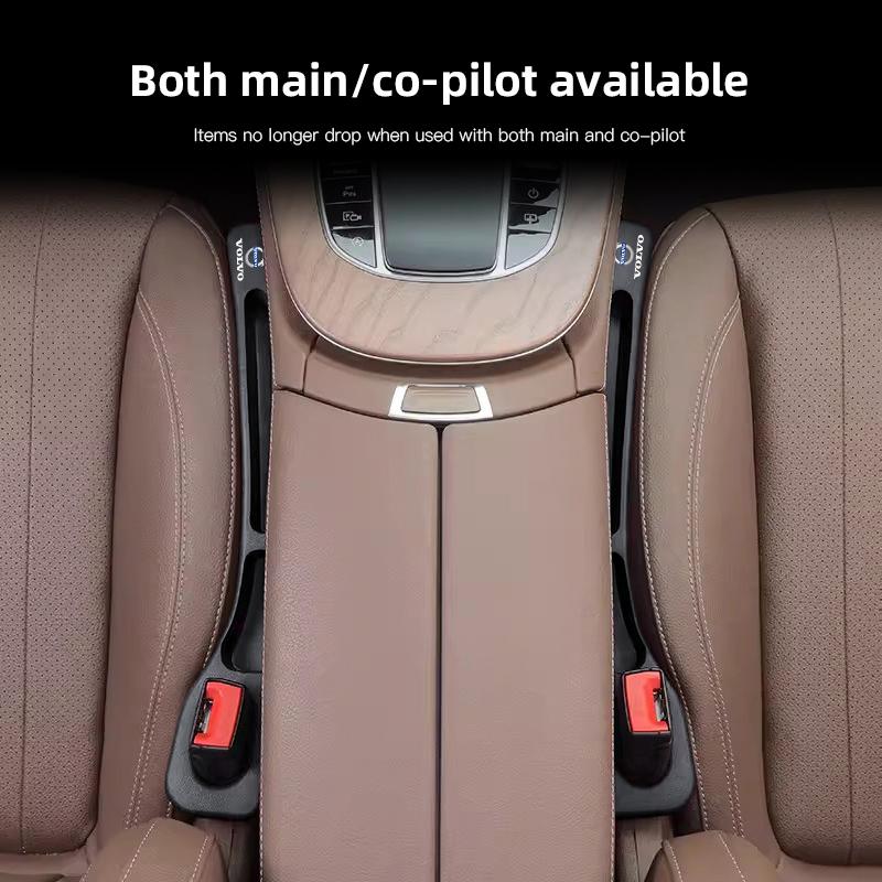 2Pcs Car Seat Gap Filler Auto Seat Gap Plug Strip With For Volvo XC90 V90 V60 XC60 V40 EC40 EX40 S80 S60 S90 C40 XC40 V70 XC70