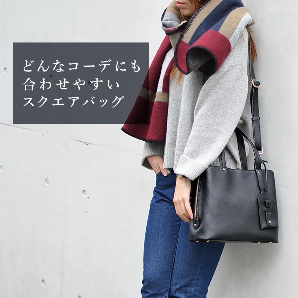 Сумка-тоут Vita Felice из натуральной коровьей кожи для женщин [VITAFELICE] 2-way vinb-l16045 (Серый Бежевый)