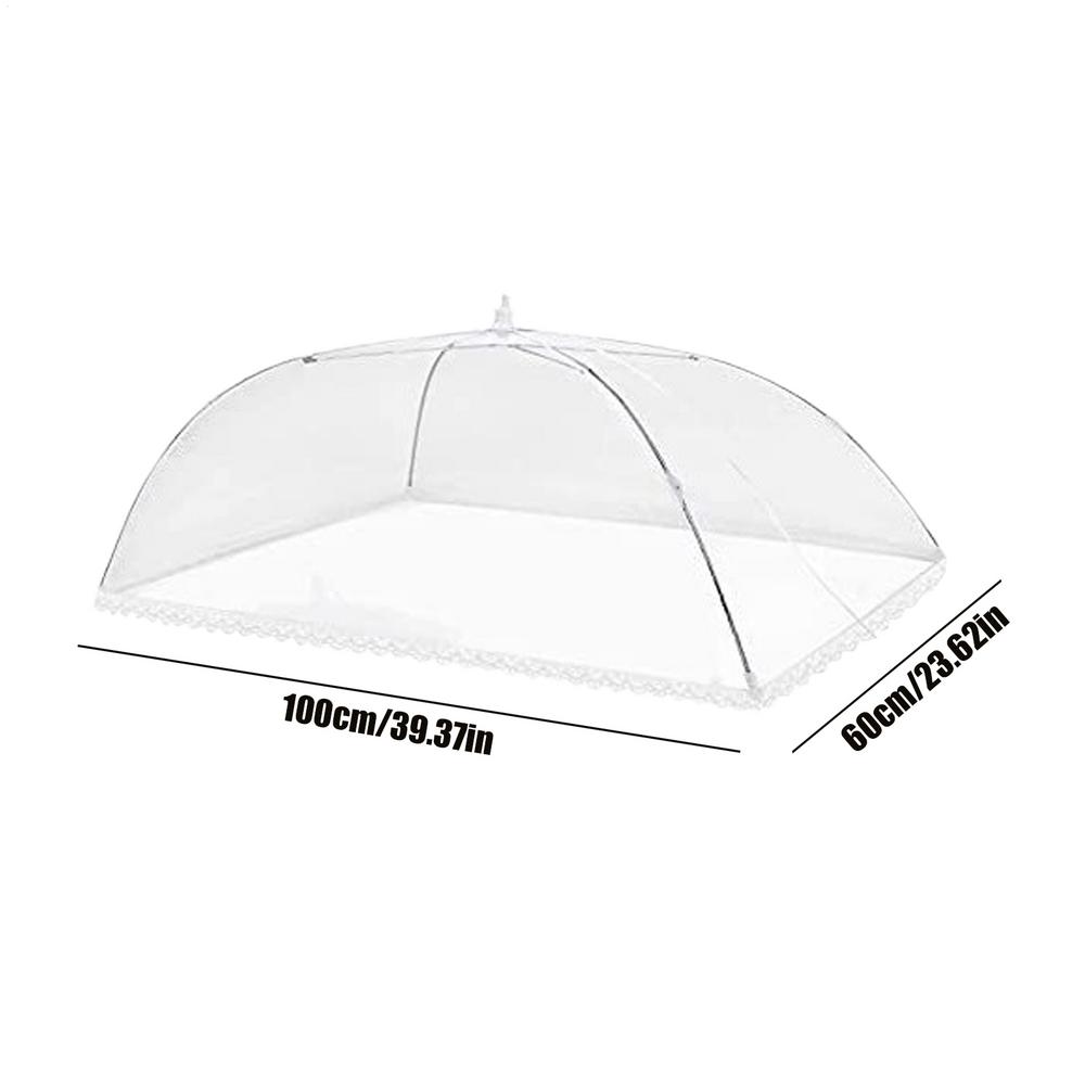 Foldable Food Mesh Food Mosquito Net Cover Table Umbrella Tent Breathable Picnic Protect Sleeve for Home Kitchen Dining Room