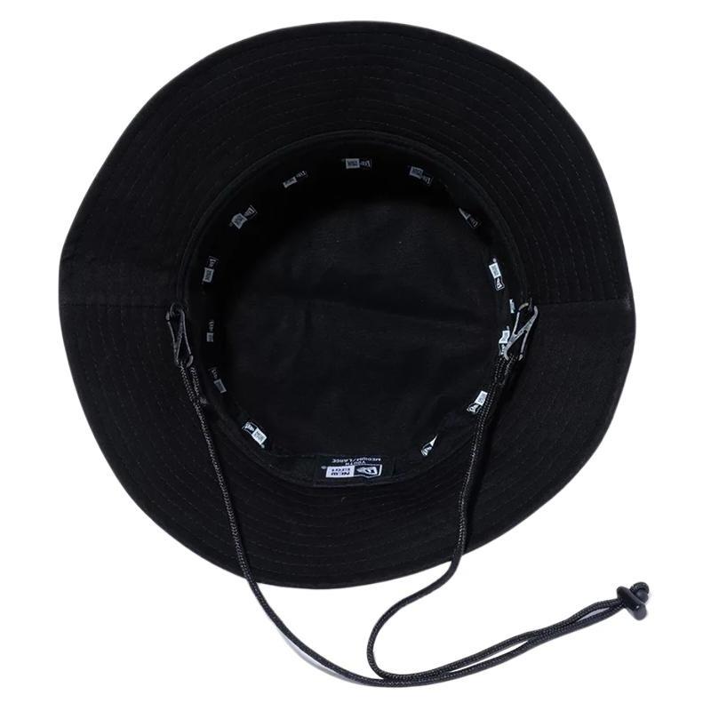 New Era Brand logo cotton bucket hat children's black 14524703