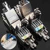 Экранированный удлинитель Ethernet-кабеля RJ45, соединитель «мама-мама» для сетевых кабелей LAN Cat7/Cat6A, простая установка