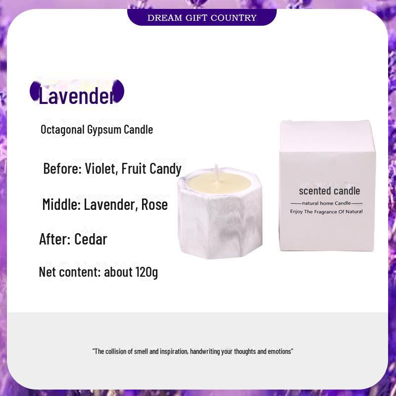 Восьмиугольная китайская свеча из гипса в форме чашки - соевый воск для ароматерапии с растительными эфирными маслами