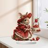 2D Acrylic Rabbit Ornament Cartoon Bunny Table Sign Desktop Decor Rabbit Centerpiece