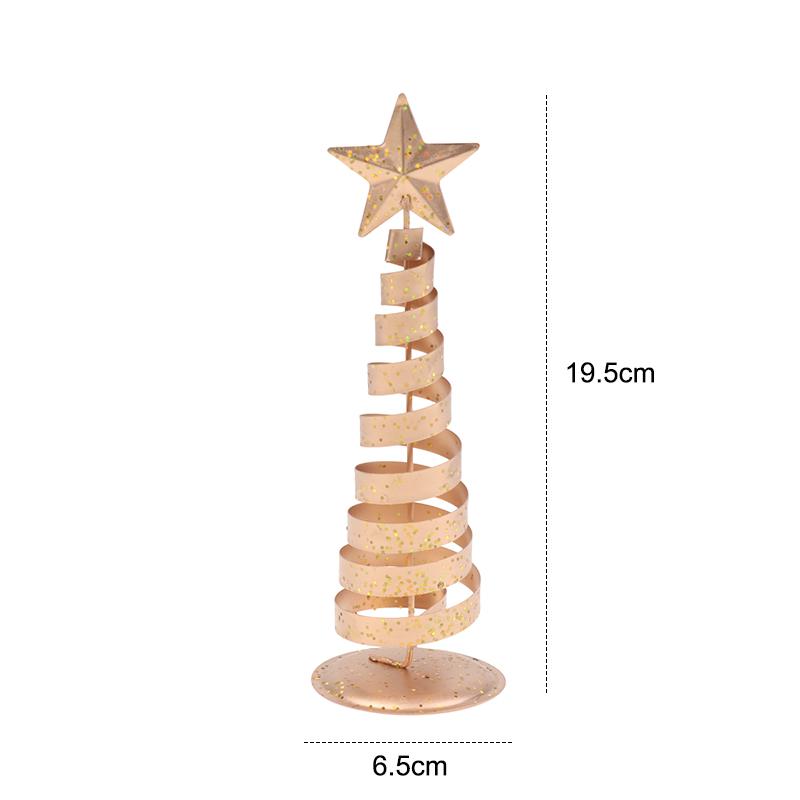 Iron Golden Christmas Tree Decoration Festive Tabletop Ornament Holiday Home Decor Xmas Tree Figurine Christmas Party Decoration