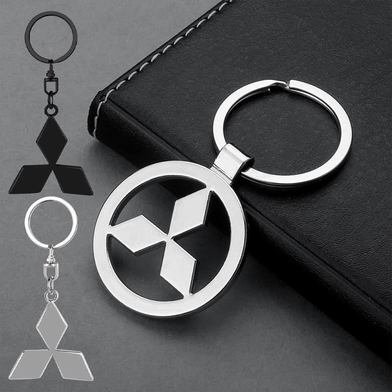 Car Keychain Keyrings Hanging Keys Holder Gifts for Mitsubishi Space Star Lancer 9 Outlander Xl Eclipse Cross Asx Pajero EX L200