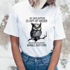 Owl My Nice Button Is Out of Order But My Bite Me Button Works Just Fine T-Shirt Women Fashion Harajuku Shirt
