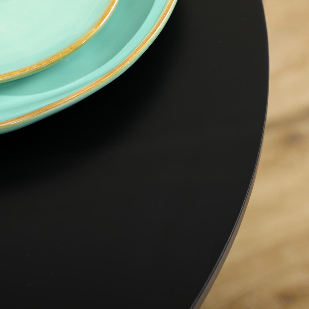 75H x diameter 70cm Two-Person Minimalistic Dining Table - Black