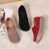 Женские лоферы на плоской платформе, женские туфли из высококачественной замшевой кожи на толстой подошве, женские туфли-слипоны на танкетке, женская повседневная обувь