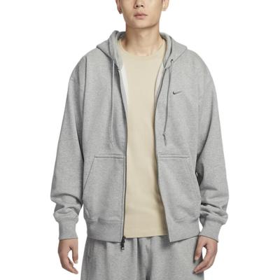 Толстовка с капюшоном с длинным рукавом в спортивном повседневном стиле Solo Swoosh Мужские куртки Серый HV8224063
