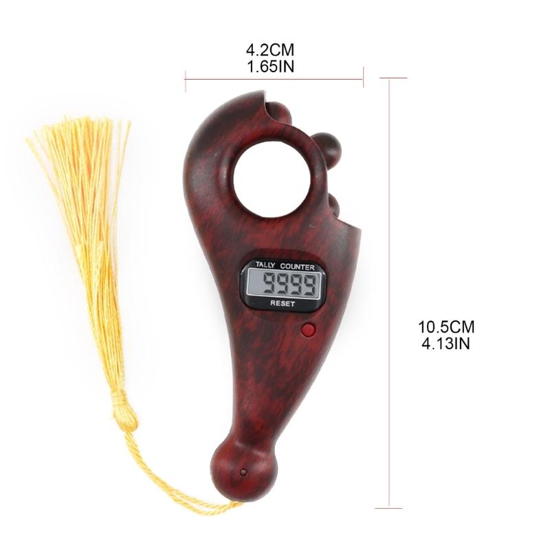 Цифровой счетчик четок Будды Счетчик ЖК-дисплей Цифровой счетчик четок Будды Цифровой счетчик пальцев для молитвы