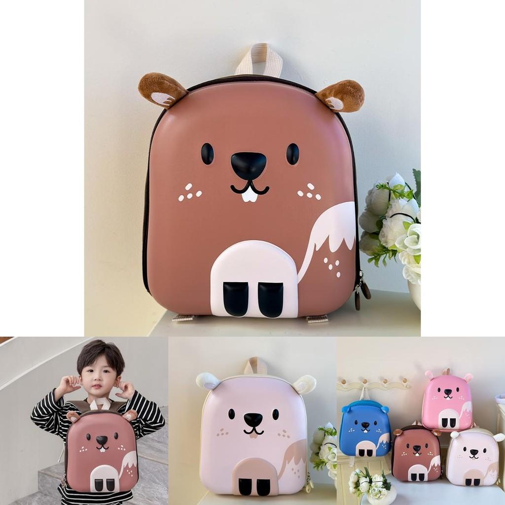 Delightful Animal Pattern Backpack For Kids In Pink And Blue For Preschool And Outings