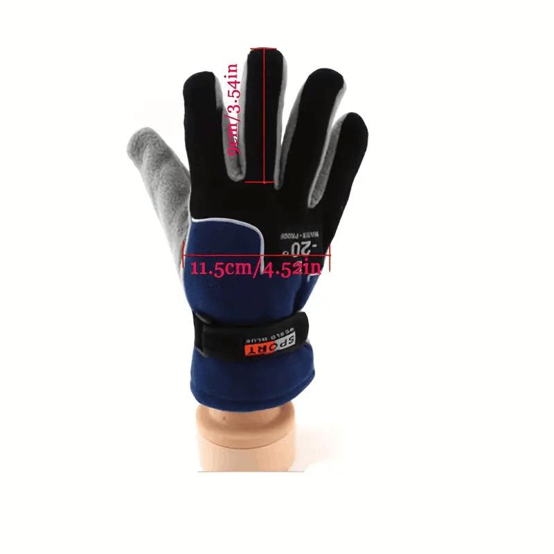 Зимние теплые флисовые толстые перчатки на полный палец для катания на лыжах на открытом воздухе, езды на велосипеде