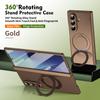 Ультратонкий магнитный чехол для телефона Samsung Galaxy Z Fold 7 6 5 Многофункциональная вращающаяся на 360° подставка со стеклянным защитным экраном