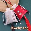 Jewelry Drawstring Bag Brocade Portable Colorful Chinese Style Jewellery Storage Pouch Pocket Accessories with Tassel