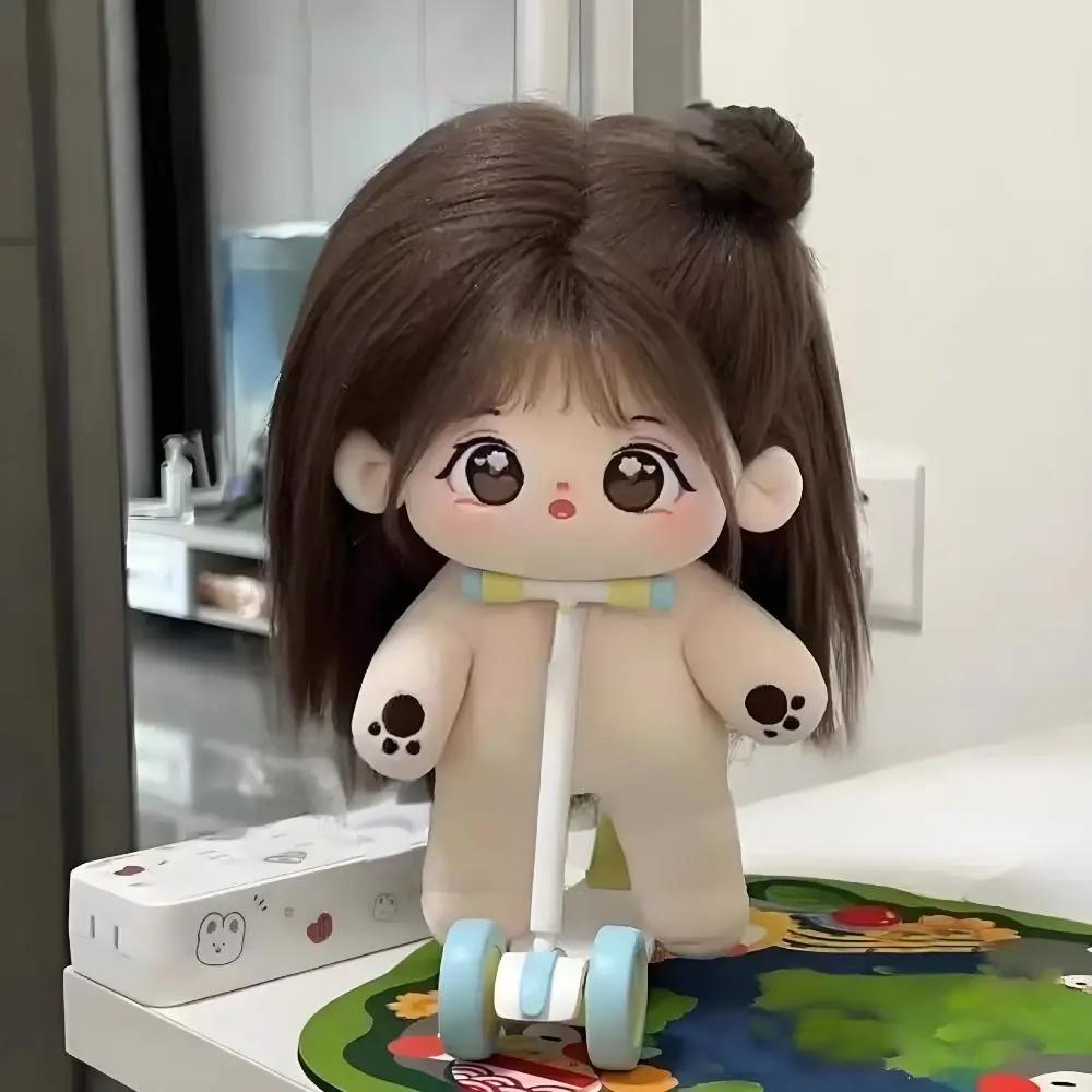 20 см Каваи Хлопковая Кукла Большие Глаза Без Атрибутов Плюшевая Идол Набитая Супер Звезда Фигурка Куклы Могут Менять Одежду Подарок для Девочек Детей