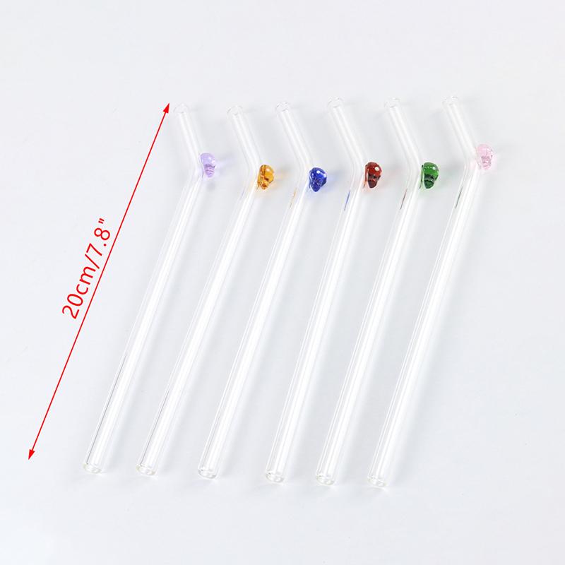 Flower Glass Straw Reusable Drinking Straws Cute Straw For Festival Party Wedding Cocktail Bar Beachs