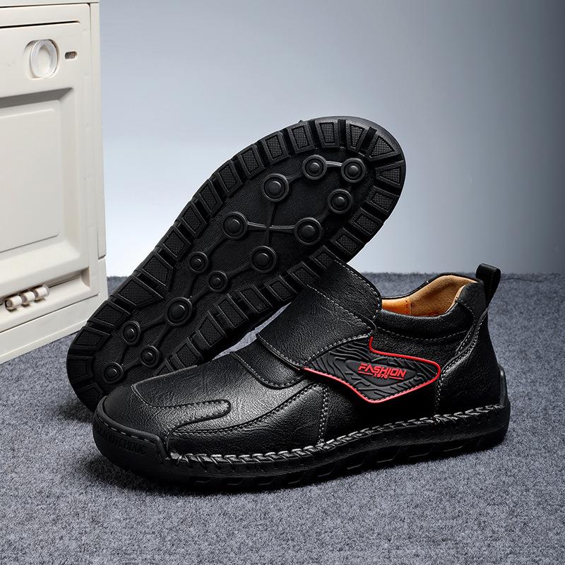 Осенние и зимние мужские туфли ручной работы, большие размеры, средние, для повседневного ношения, для ленивых мужчин, для вождения с одной педалью, кожаные туфли для мужчин