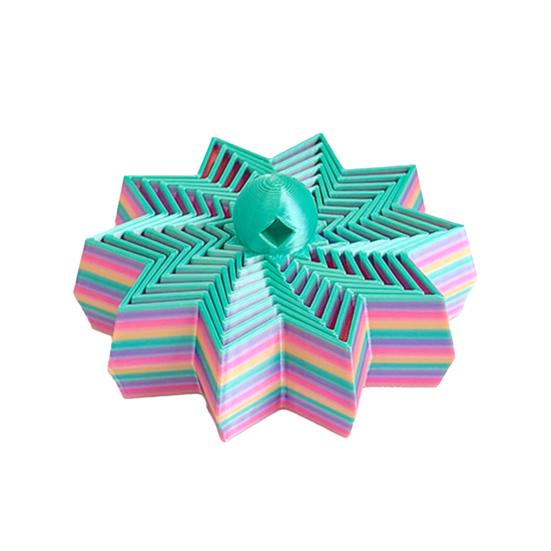 Расширенная сенсорная фиджет-звезда Вращающаяся спиральная звезда Фиджет-игрушка Вращающаяся башня Гибкая звезда с ручкой для снятия стресса и тревоги Домашняя офисная настольная игрушка