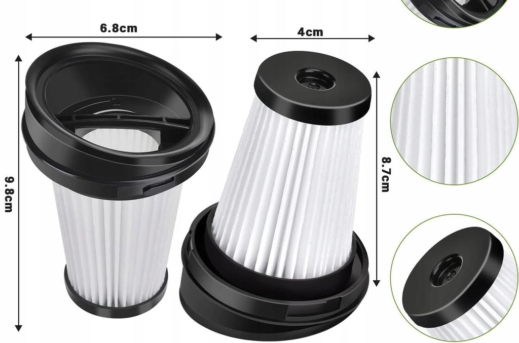 Filtry Do Grundig Vch 96 98 Gorenje Svc144 180 216 - 4 Szt.
