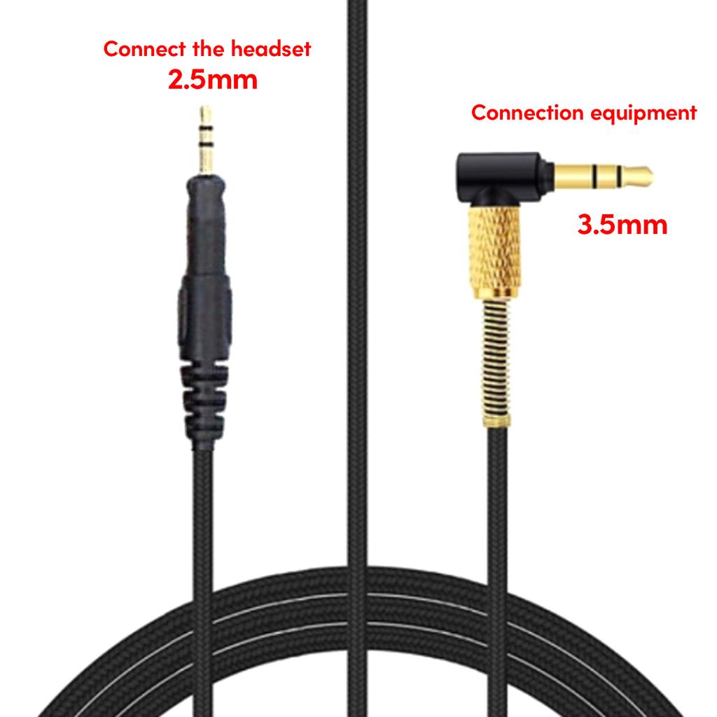 Кабель для наушников 3,5 мм на 2,5 мм для гарнитуры M40X/M50X/M60X/M70X, коррозионностойкий штекер для различных нужд