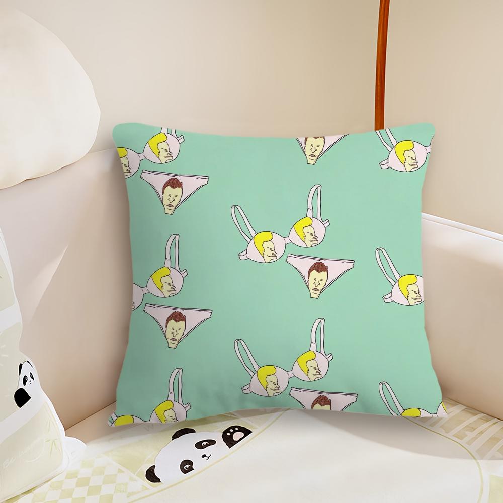 Living Room Headboard Bedroom Office Cushion Cushion Cartoon B-Beavis and Sofa B-Butt-Head Nap Funny Time Pillow Case