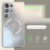 Темно-фиолетовый матовый магнитный чехол для телефона Samsung S25 Ultra с полным покрытием камер и противоскользящим дизайном