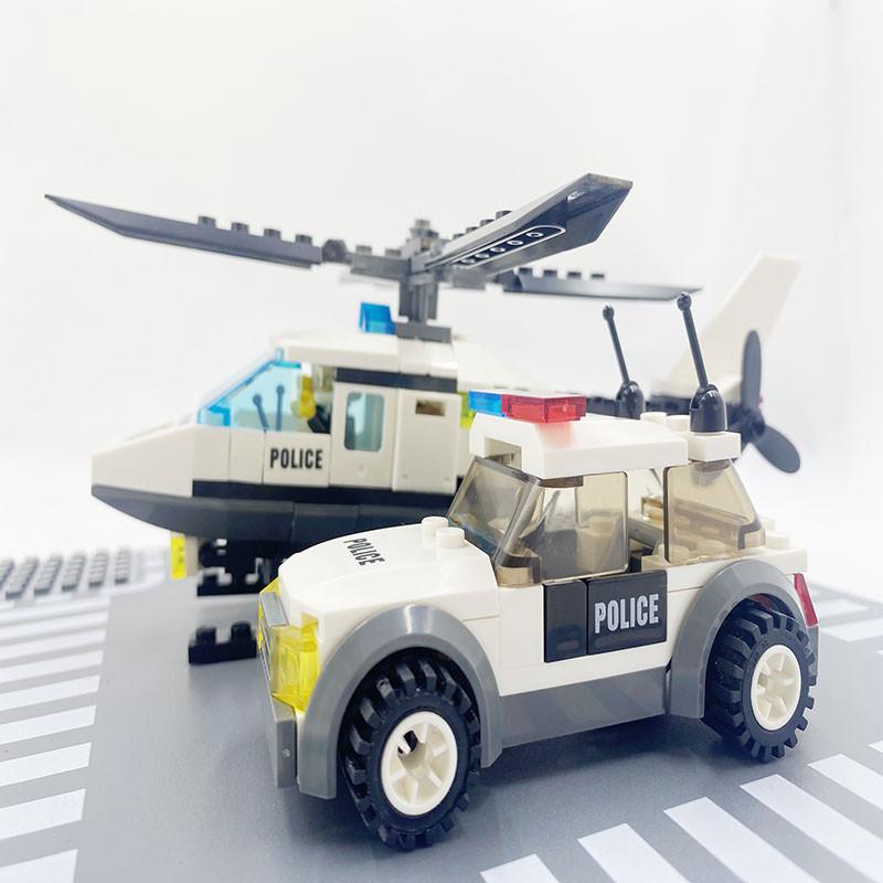 171 шт. Полицейский вертолет CreativeandCity Police SWAT Car Vehicle DIY City Police Series Boys Bricks Toys Детские подарки подарок на день рождения