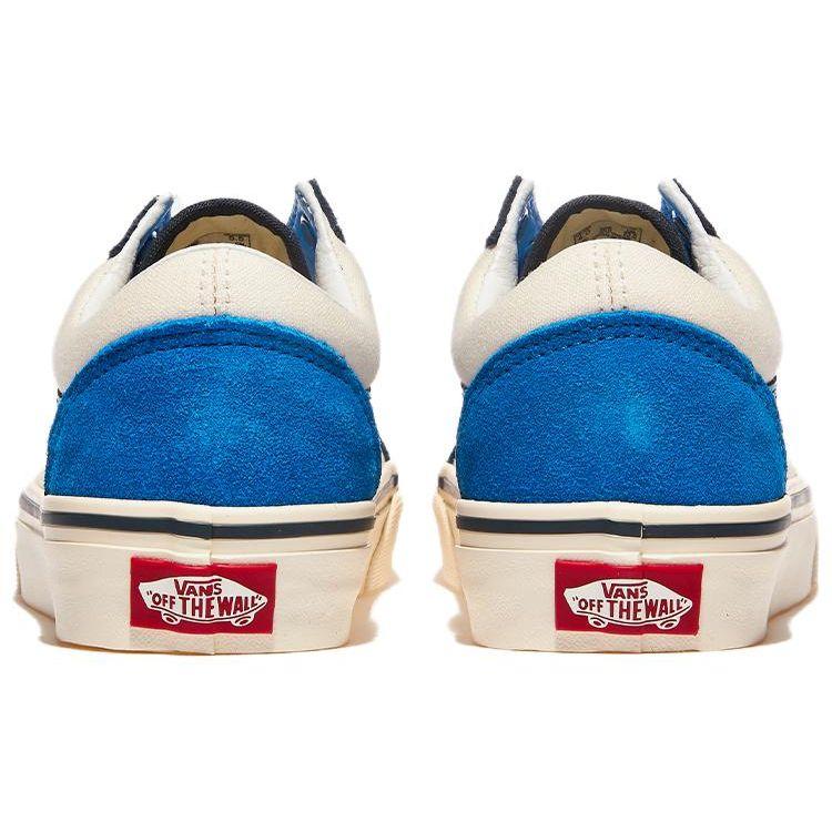 Vans Old Skool Повседневные Удобные Низкие Кеды для Скейтбординга Унисекс кроссовки Белый Синий VN000CR57Z2