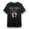 Women's Plus Size T-shirt With First Mother's Day Graphic Black 100% Cotton Tee