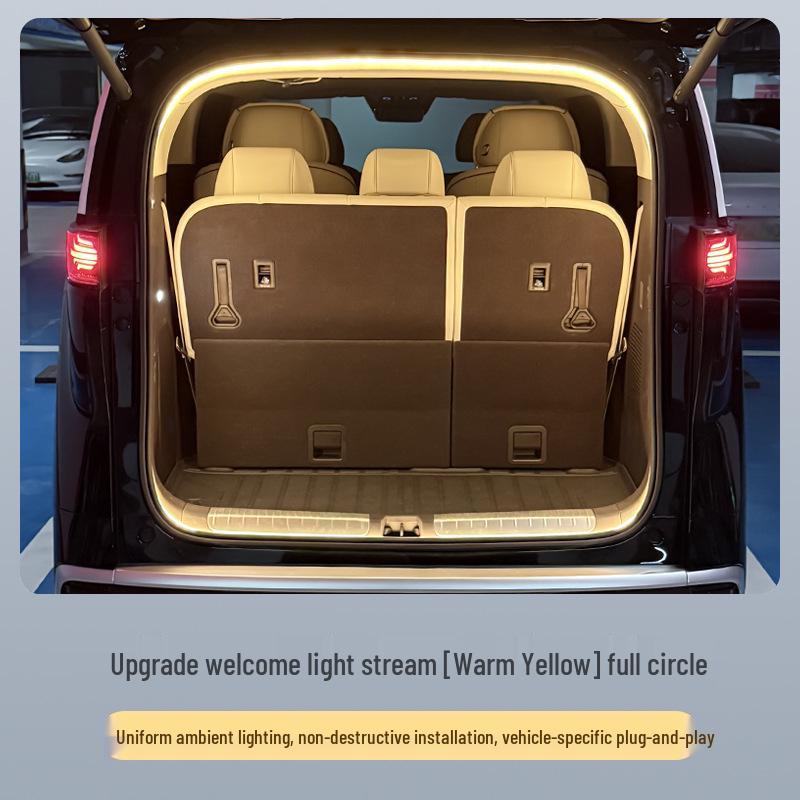 Toyota ESTIMA Светодиодная подсветка багажника и атмосферная динамическая приветственная подсветка задней двери