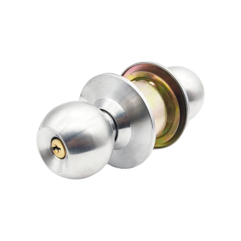 Door Knob with Lock Stainless Steel Front Door Lock Set Lightweight Wear-resistant for Bedroom