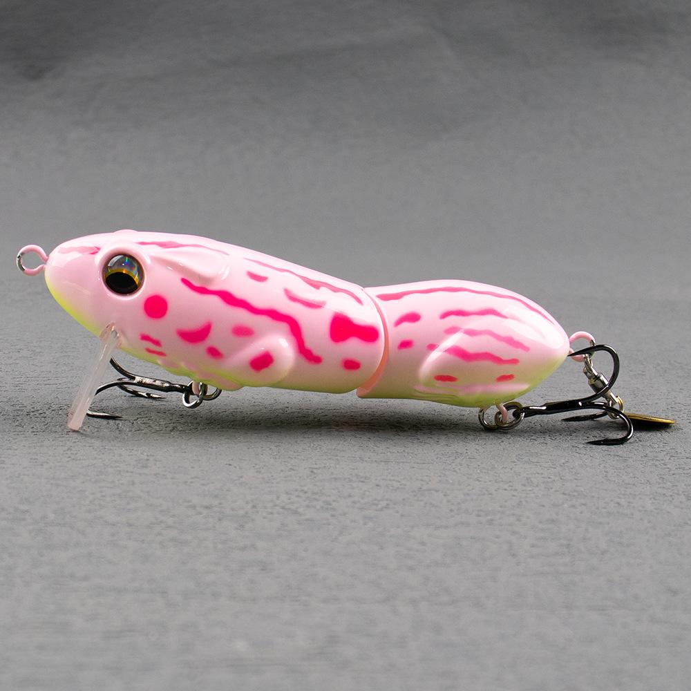 10cm 33g Floating Jointed Mouse Fishing Lure with Spinning Blade, Realistic Topwater Hard Bait Treble Hooks for Bass Freshwater Fishing