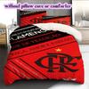 Flamengo football soccer Pattern Bedding,Quilt Set Quilt Cover Pillowcase Home Birthday Gift (1*duvet cover+2*pillowcase,without core)