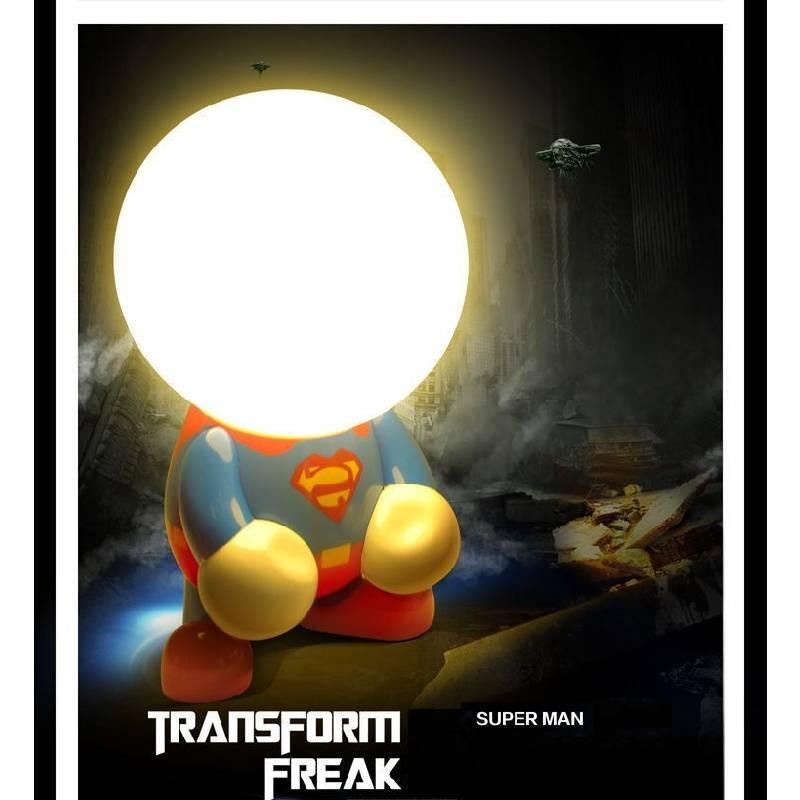 Superhero Cartoon Led Desk Lamp With Energy Saving Light For Kids Bedroom Decor