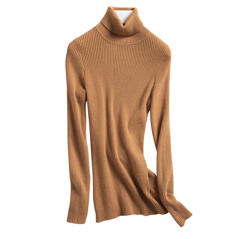 Autumn and Winter High Neck Sweater Slim Thickened Pullover Short Section Long-sleeved Tight Knitted Bottoming Shirt