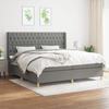 VidaXL Slat Bed Base with Mattress, Upholstered Bed, Double Bed, Adult Bedroom Interior Bed, Modern, 3132258