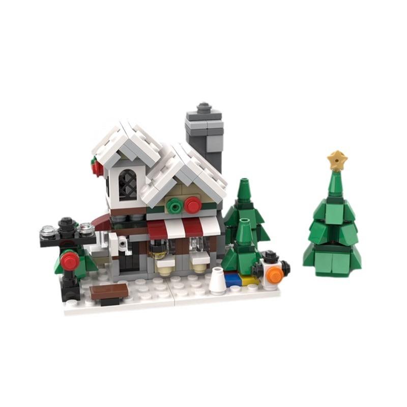 Архитектурный магазин Street View House Micro Castle Building Blocks Kit Girls Shop Bricks Classic Model For Gift Children Kids Toy