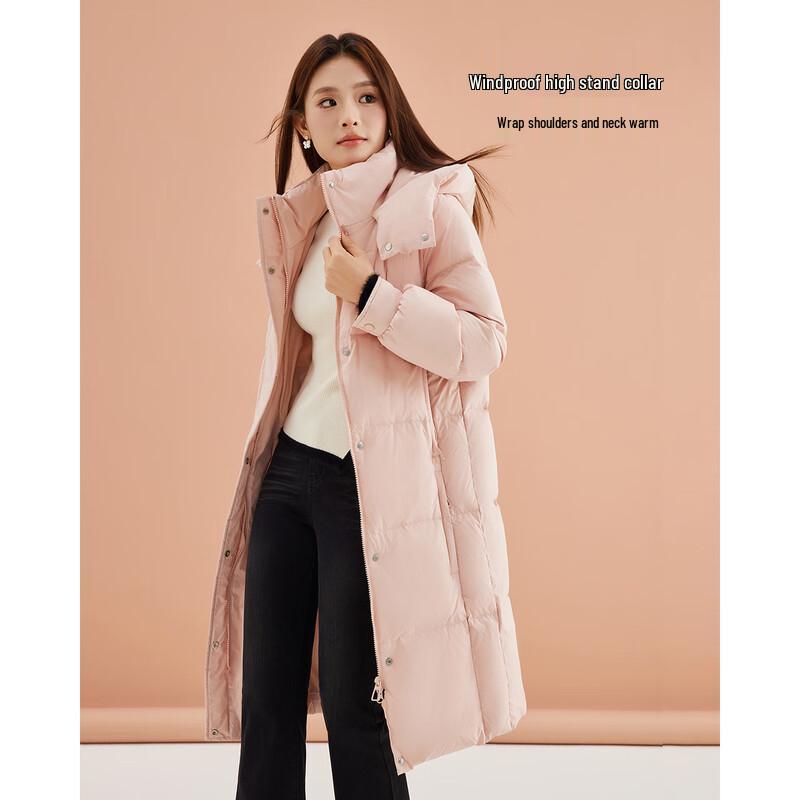 IEF Petite 2024 Зимнее элегантное пуховое пальто средней длины