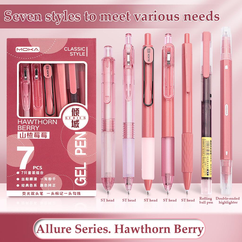 Ручка-кисть Вопрос Ручка INS Высоко выглядящая Студенческая Экзаменационная Специальная Быстросохнущие Чернила Нажимная Ручка Черная ST Наконечник 0,5 мм Гелевая Ручка Ручка для Подписи